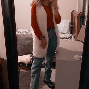 Winter Faux Fur Vest (White) soft and never worn